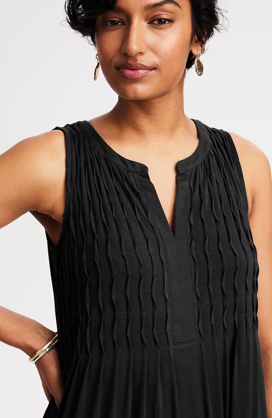 28066-Pintucked-Sleeveless-Dress-3.jpg Pintucked Sleeveless Dress