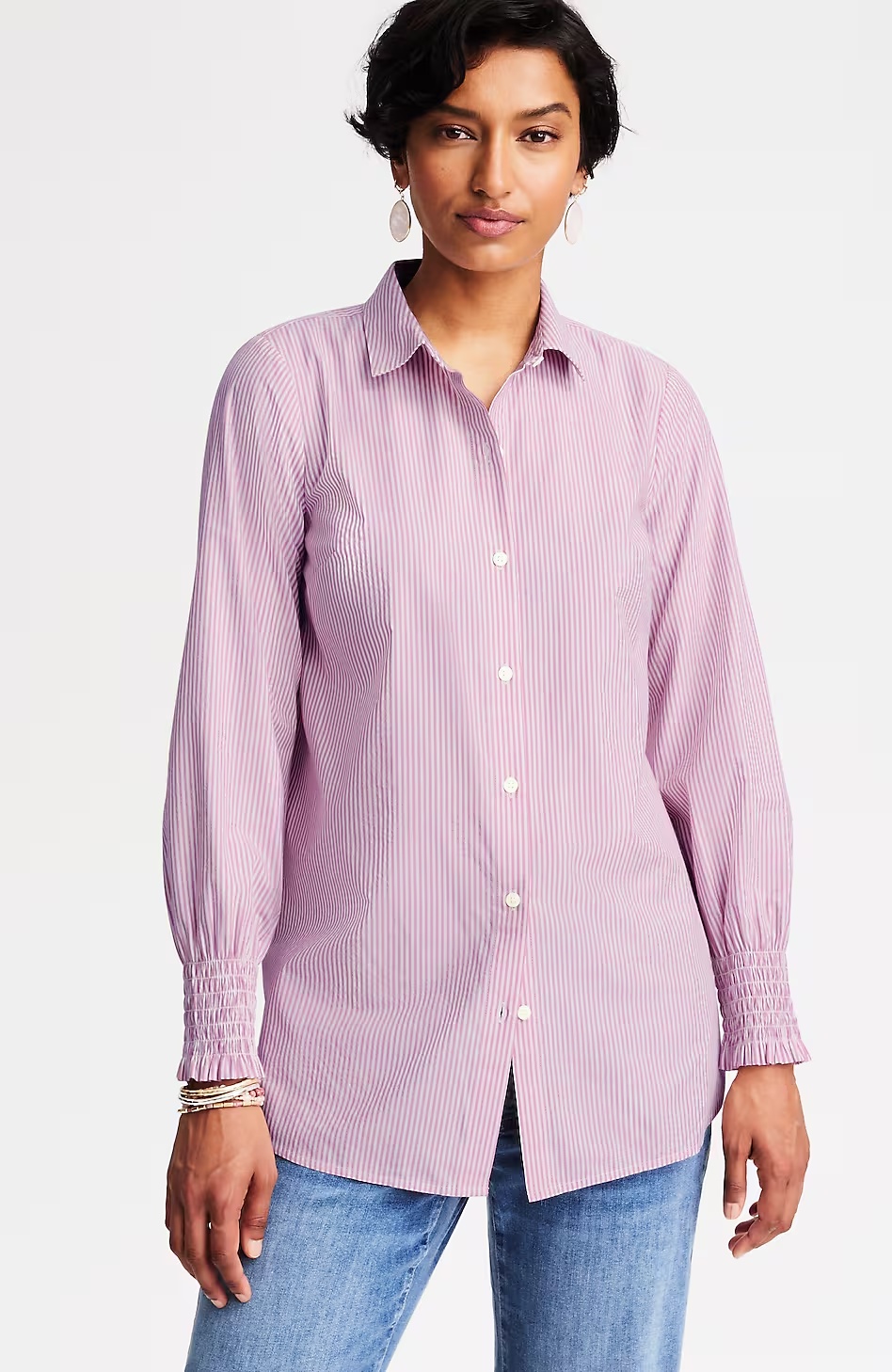 28579-Smocked-Sleeves-Poplin-Tunic-5.jpg Smocked-Sleeves Poplin Tunic