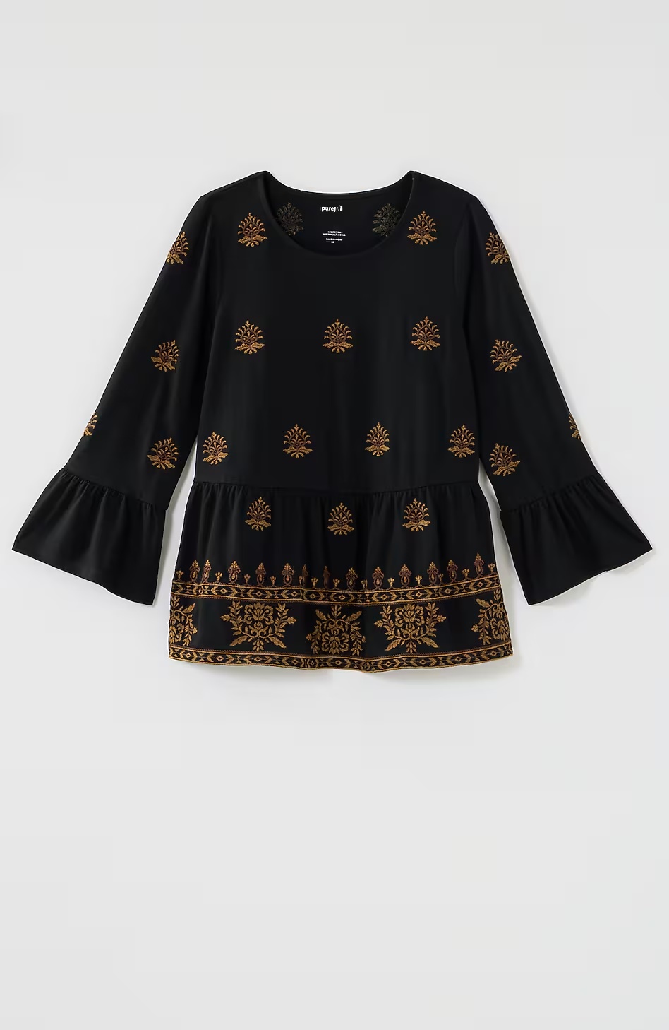 28935-Pure-Jill-Embroidered-Knit-Flounced-Top-10.jpg Pure Jill Embroidered-Knit Flounced Top
