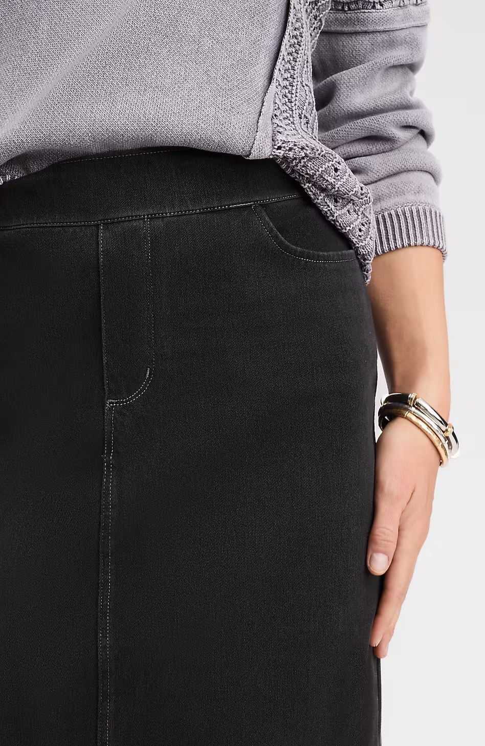 28975-Pure-Jill-Washed-Denim-Knit-Skirt-4.jpg Pure Jill Washed-Denim Knit Skirt
