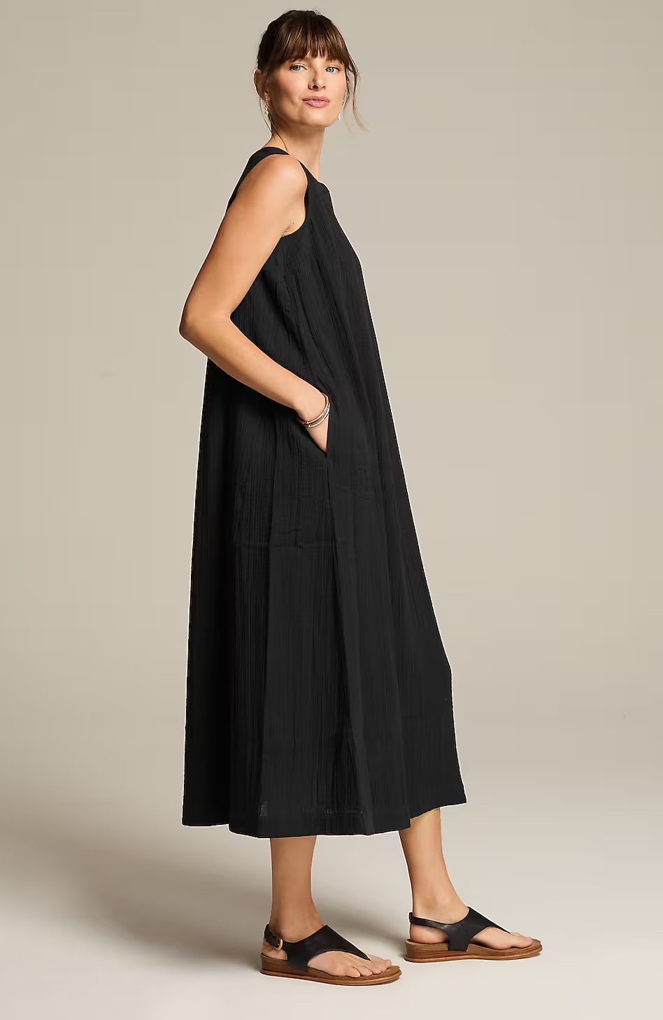 30482-Pure-Jill-Double-Gauze-Midi-Dress-4.jpg Pure Jill Double-Gauze Midi Dress