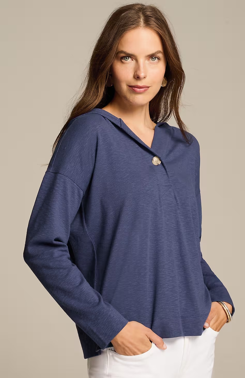 30642-Textured-One-Button-Hoodie-9.jpg Textured One-Button Hoodie