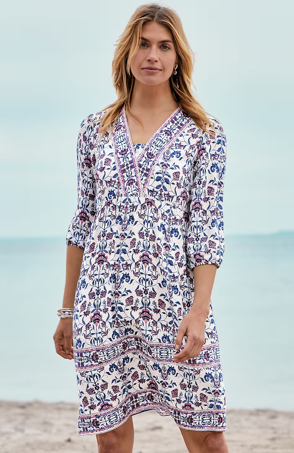 Ventura Border-Printed Dress
