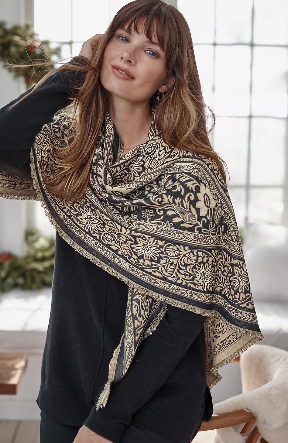 Shimmering Triangle Scarf