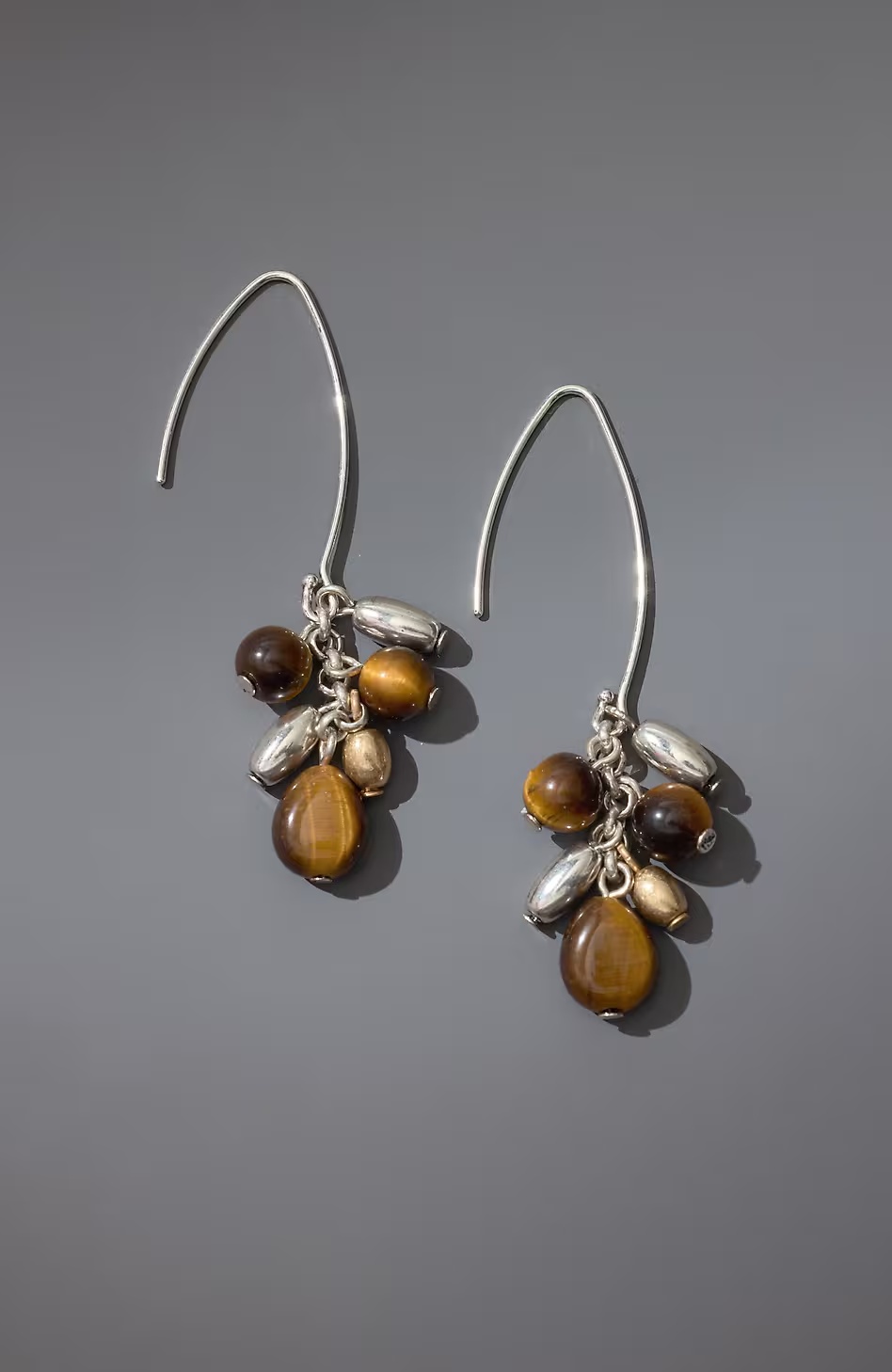 Tiger's-Eye Beaded Earrings