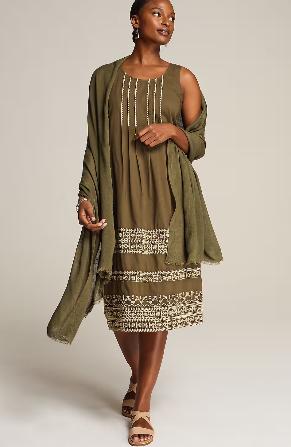 35306-Pure-Jill-Embroidered-Midi-Dress-2.jpg Pure Jill Embroidered Midi Dress