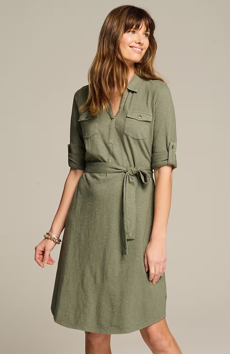 37360-Garment-Dyed-Split-Neck-Shirtdress-1.jpg Garment-Dyed Split-Neck Shirtdress