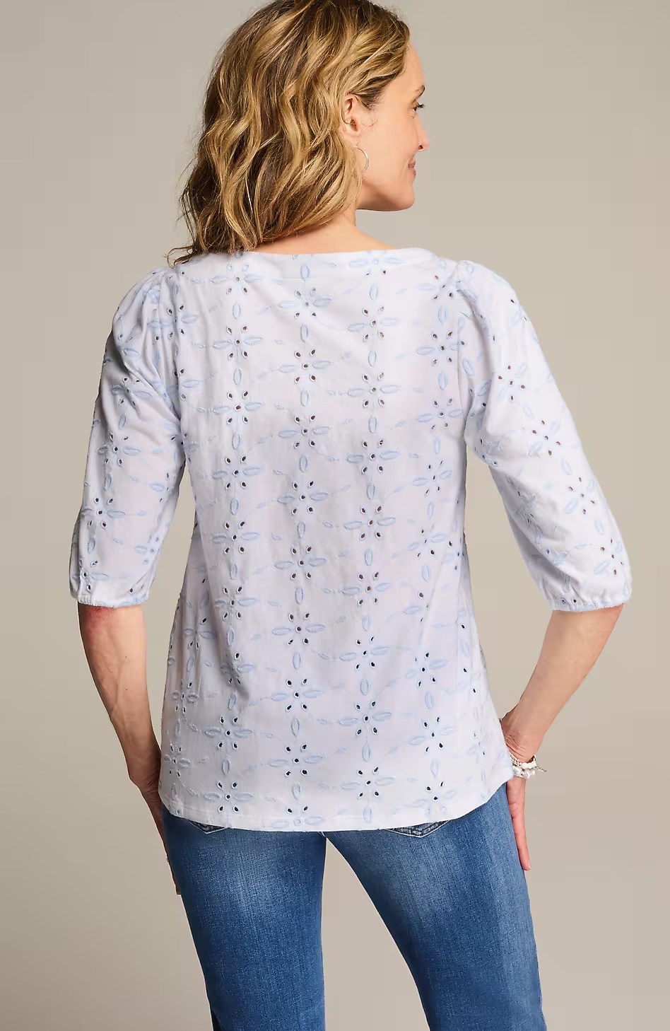 37439-Contrasting-Eyelet-Knit-Top-2.jpg Contrasting-Eyelet Knit Top