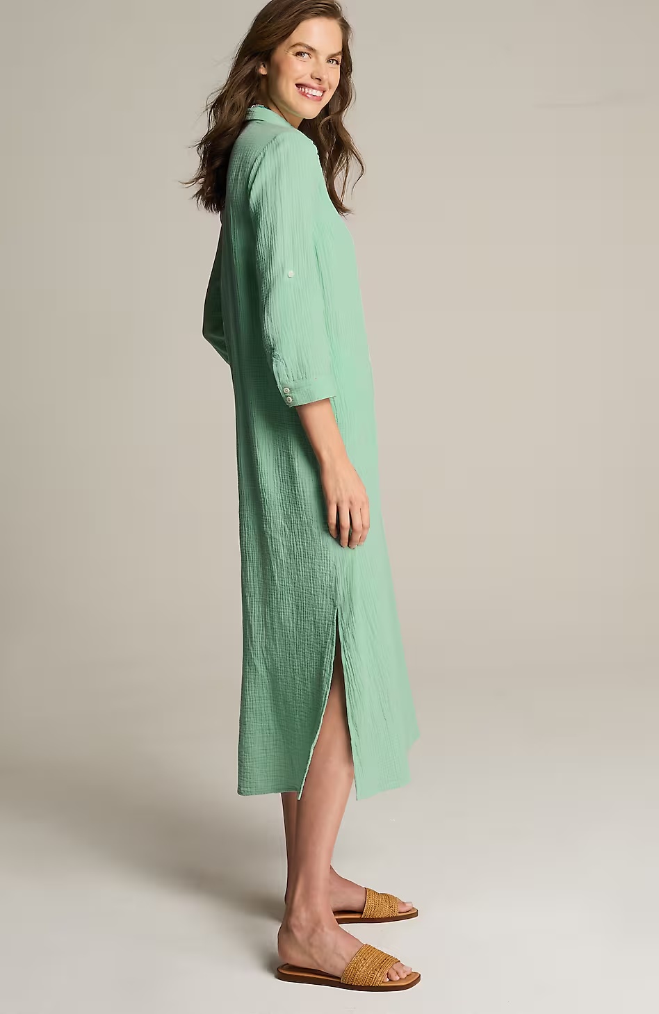 38625-Cotton-Gauze-Midi-Shirtdress-5.jpg Cotton-Gauze Midi Shirtdress