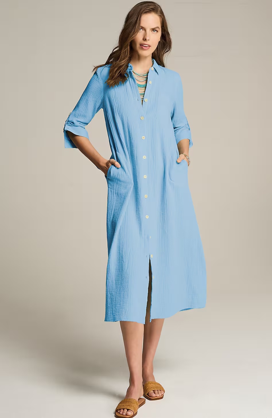 38625-Cotton-Gauze-Midi-Shirtdress-6.jpg Cotton-Gauze Midi Shirtdress