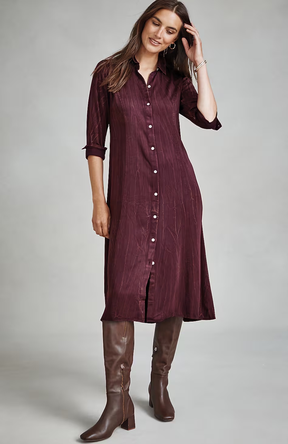 Pure Jill Lava-Dyed Shirtdress