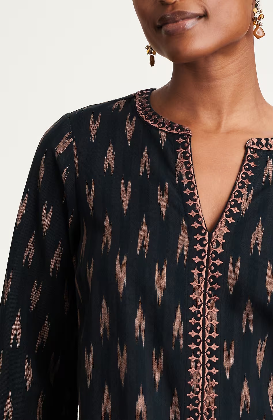 4108-Pure-Jill-Embroidered-Ikat-Dress-3.jpg Pure Jill Embroidered Ikat Dress