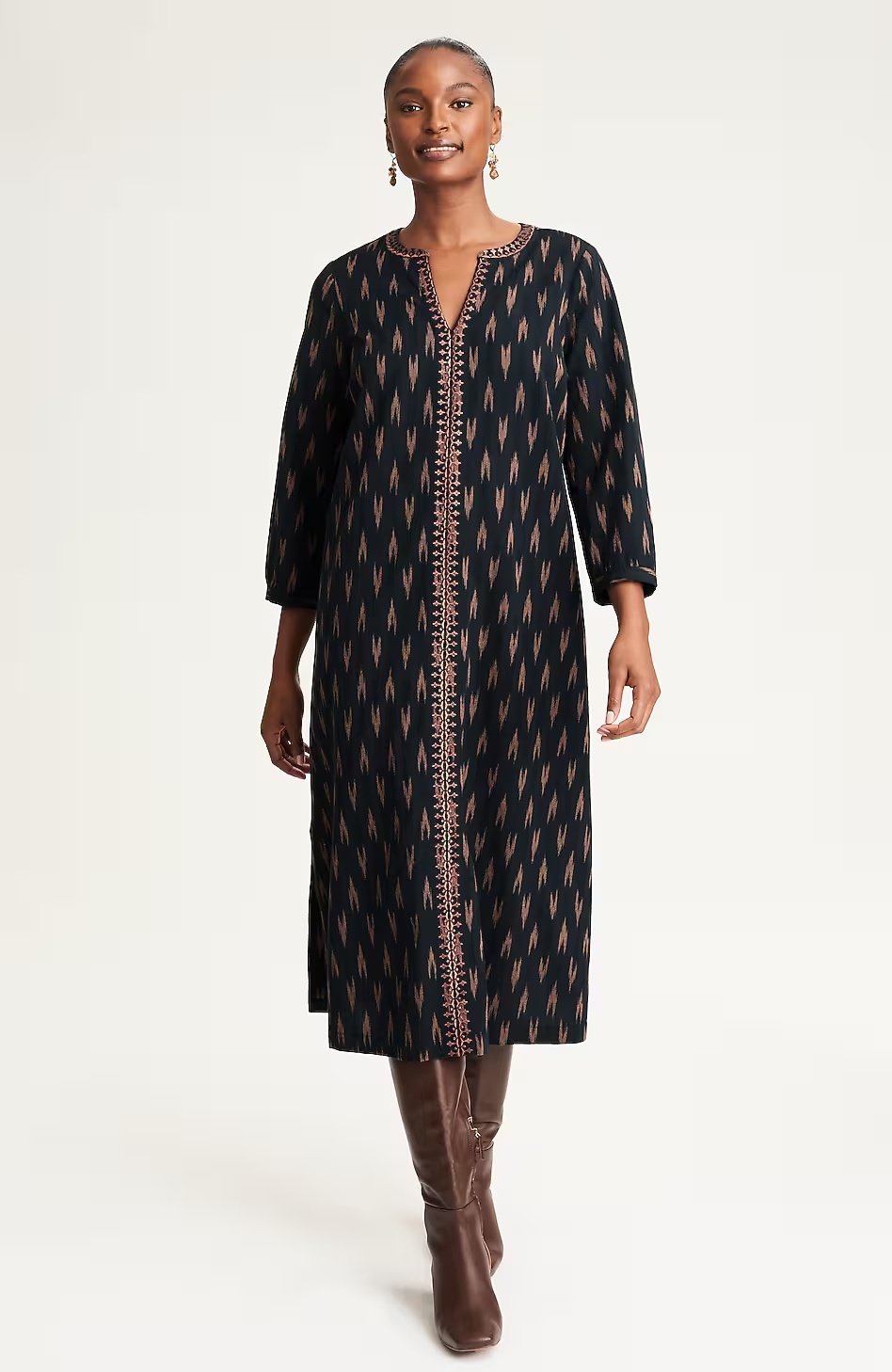 4108-Pure-Jill-Embroidered-Ikat-Dress-5.jpg Pure Jill Embroidered Ikat Dress