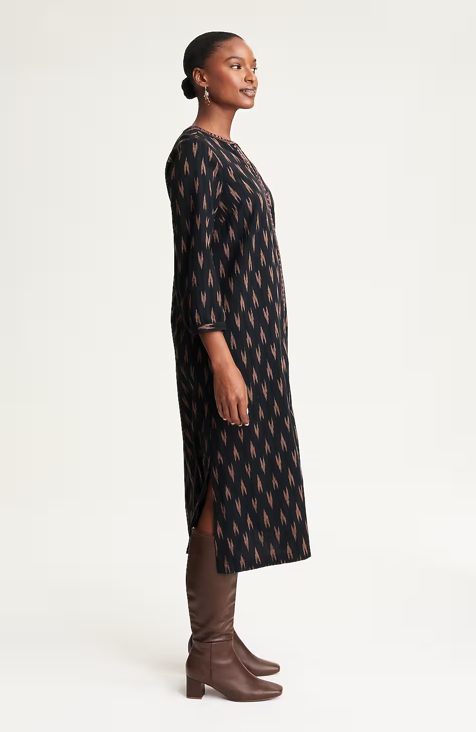 4108-Pure-Jill-Embroidered-Ikat-Dress-6.jpg Pure Jill Embroidered Ikat Dress