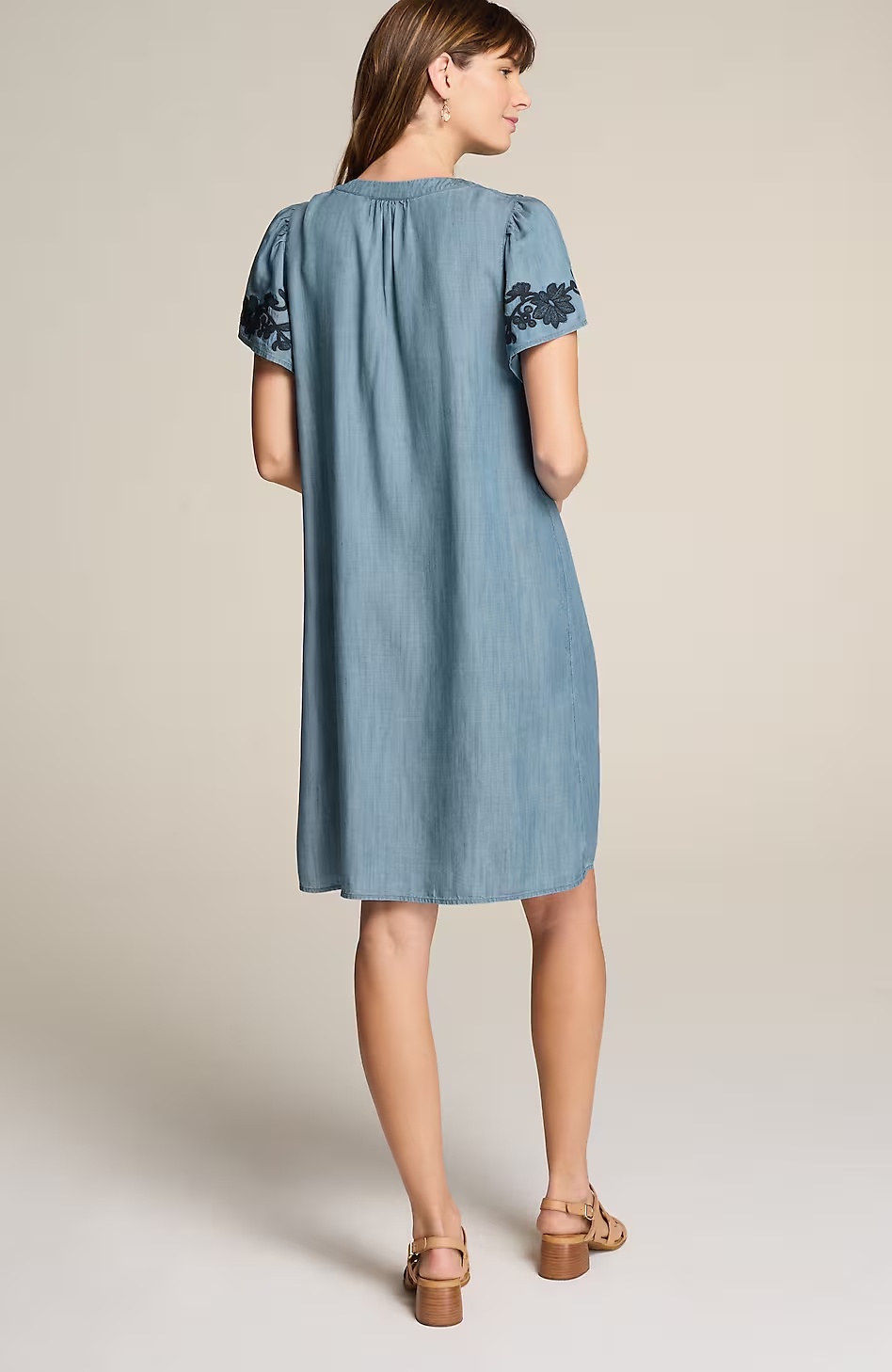 41937-Embroidered-Indigo-Flutter-Sleeve-Dress-3.jpg Embroidered Indigo Flutter-Sleeve Dress