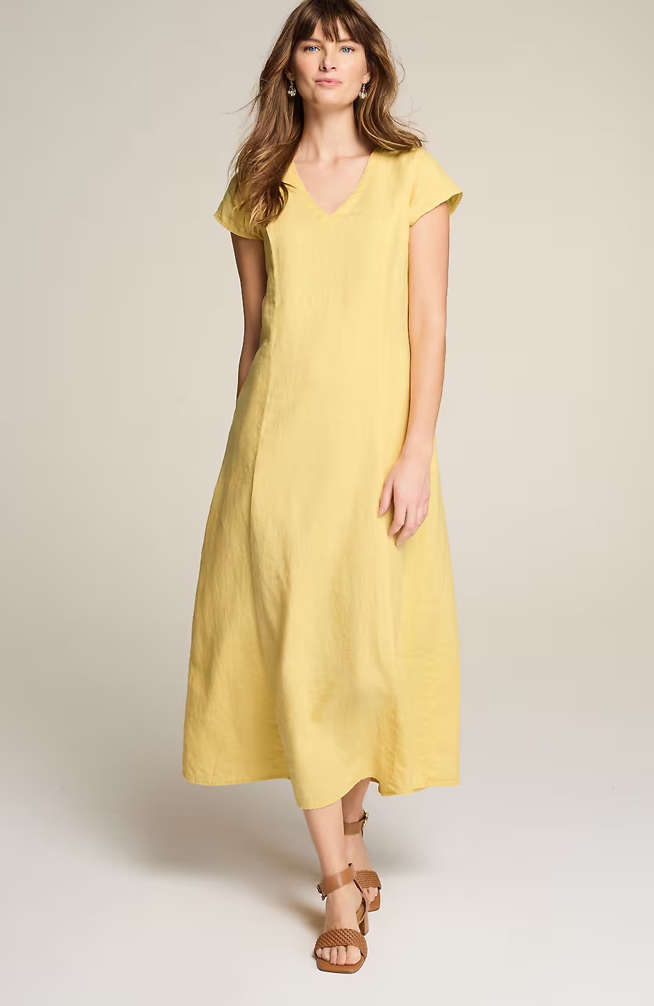 42176-Linen-V-Neck-Maxi-Dress-2.jpg Linen V-Neck Maxi Dress