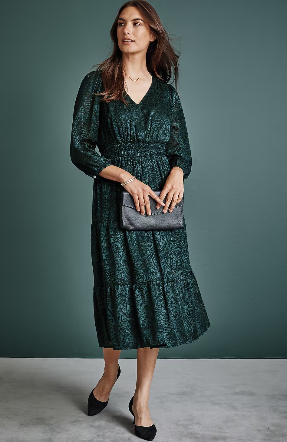 Burnout Satin Dress