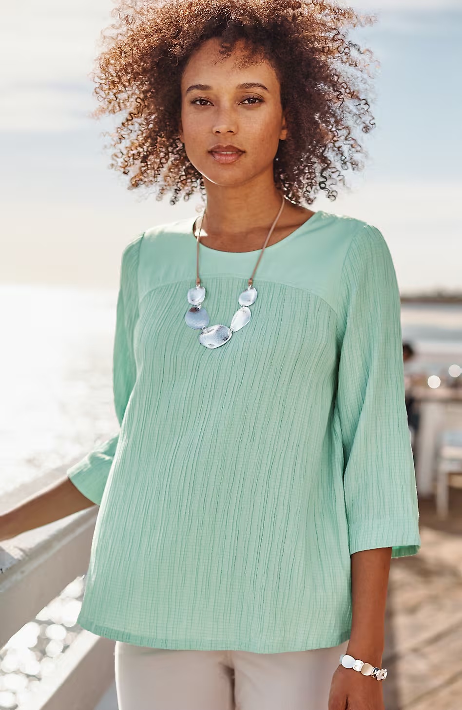 Wearever Crinkle-Textured Top