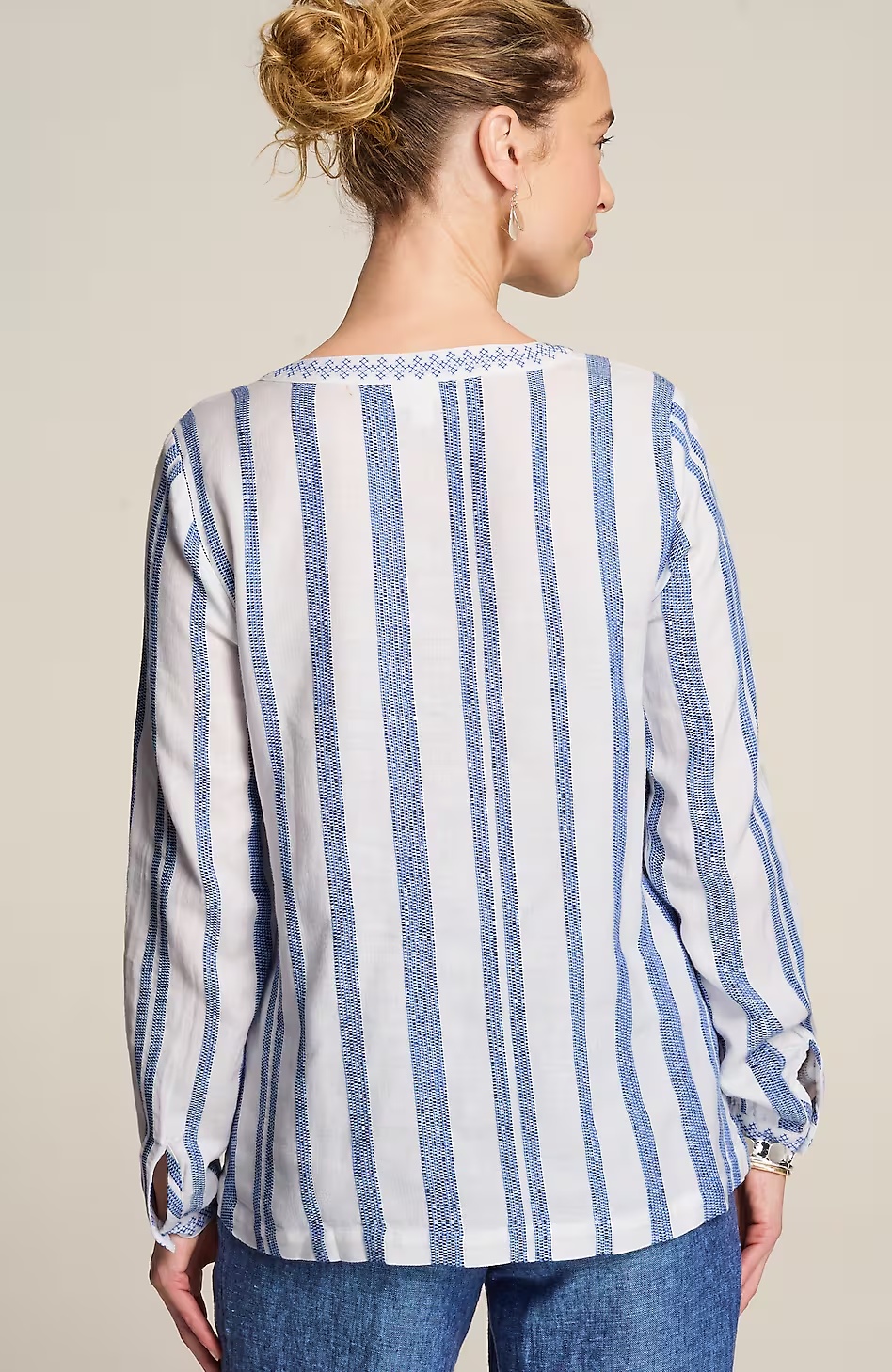 44592-Pure-Jill-Embroidered-Striped-Top-2.jpg Pure Jill Embroidered Striped Top