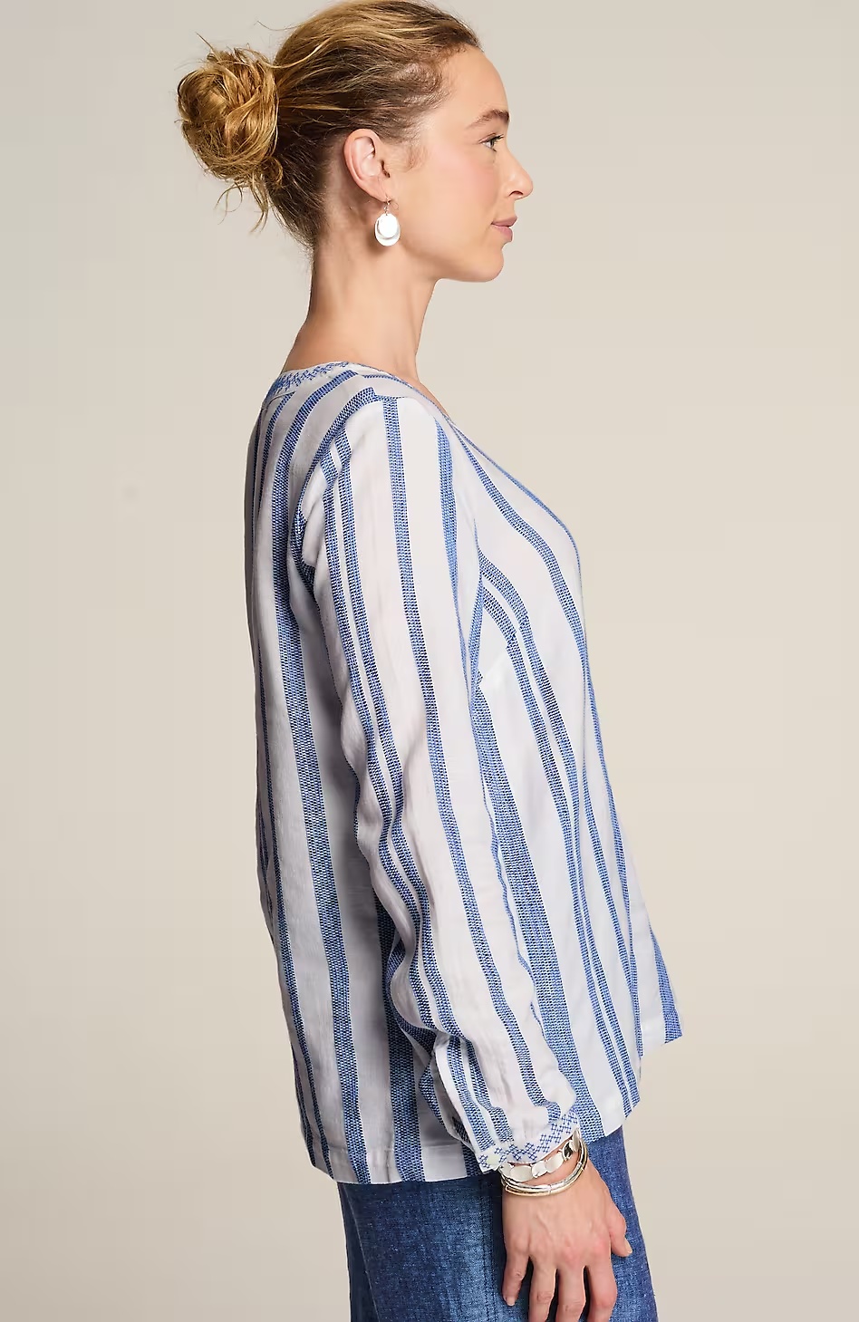 44592-Pure-Jill-Embroidered-Striped-Top-6.jpg Pure Jill Embroidered Striped Top