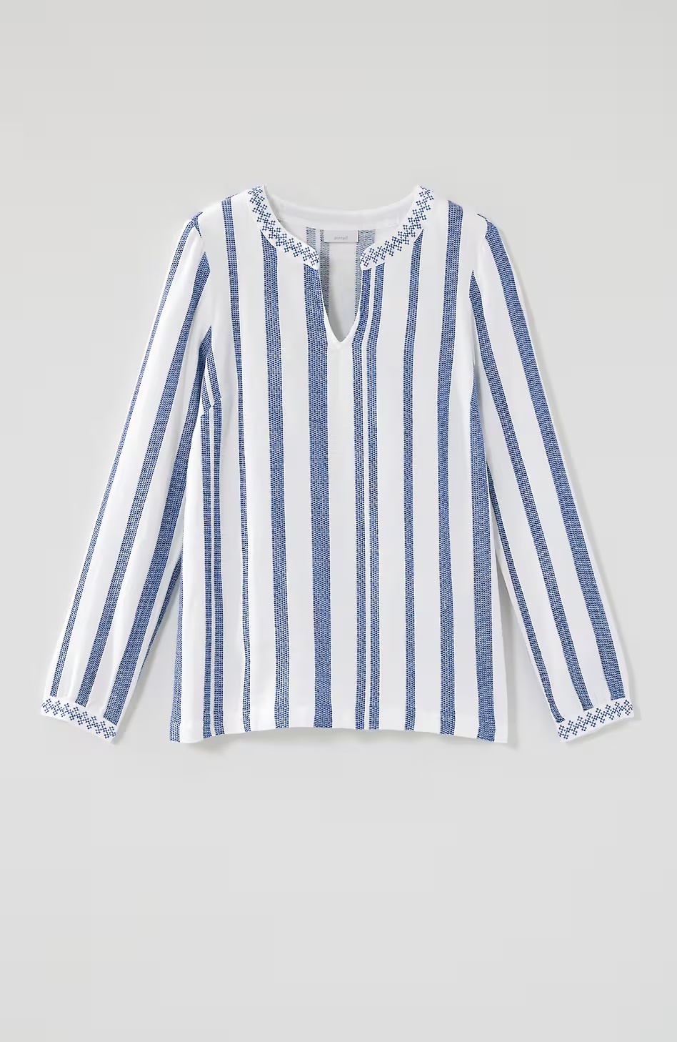 44592-Pure-Jill-Embroidered-Striped-Top-7.jpg Pure Jill Embroidered Striped Top
