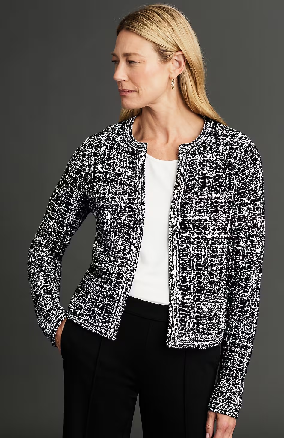 Wearever Textured Sweater-Jacket