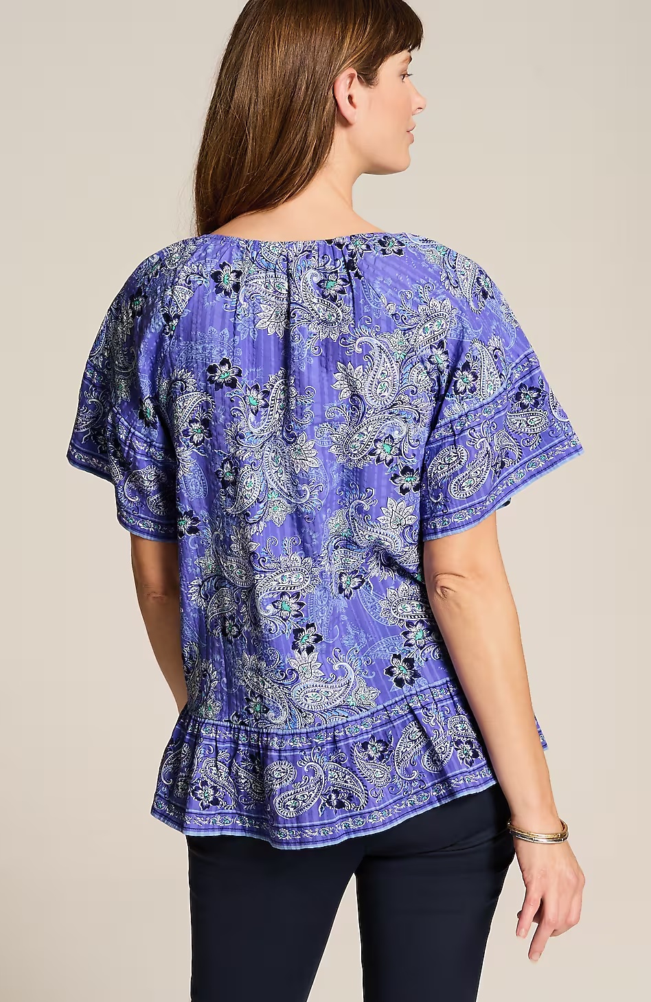 46370-Printed-Split-Neck-Top-2.jpg Printed Split-Neck Top