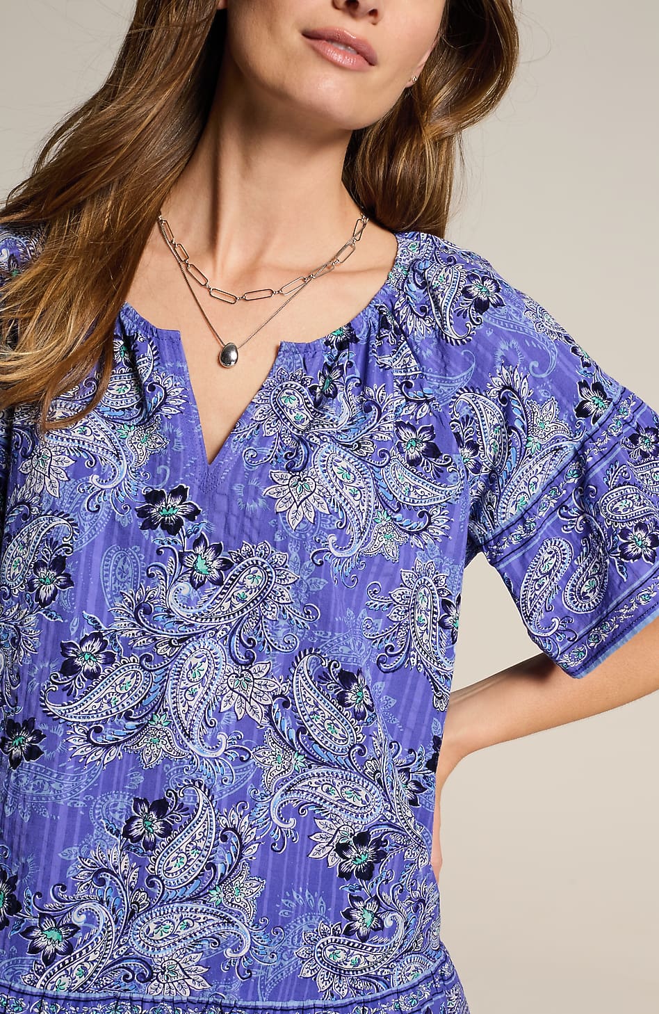 46370-Printed-Split-Neck-Top-3.jpg Printed Split-Neck Top