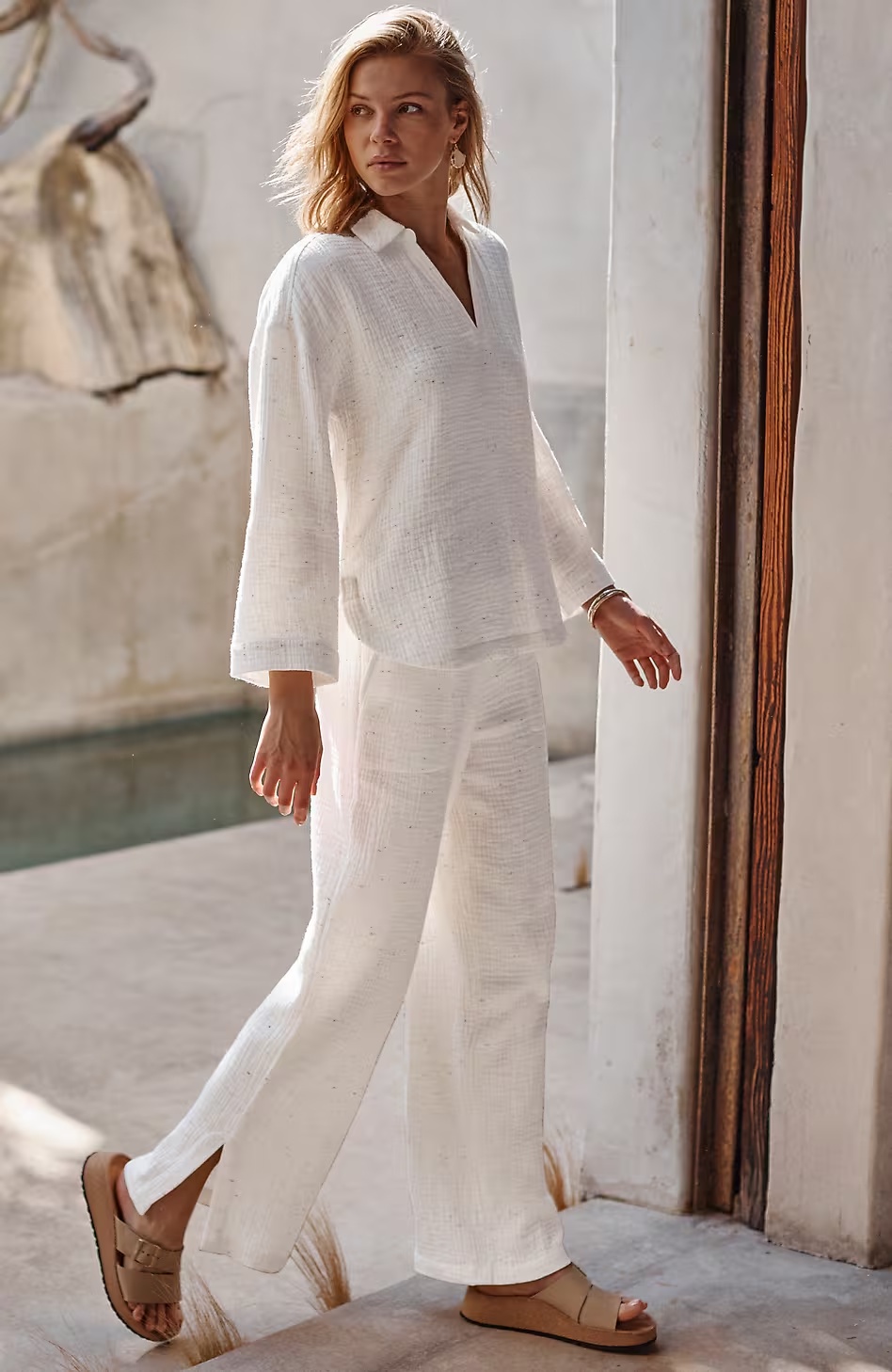 48350-Pure-Jill-Textured-Cotton-Gauze-Pants-1.jpg Pure Jill Textured Cotton-Gauze Pants