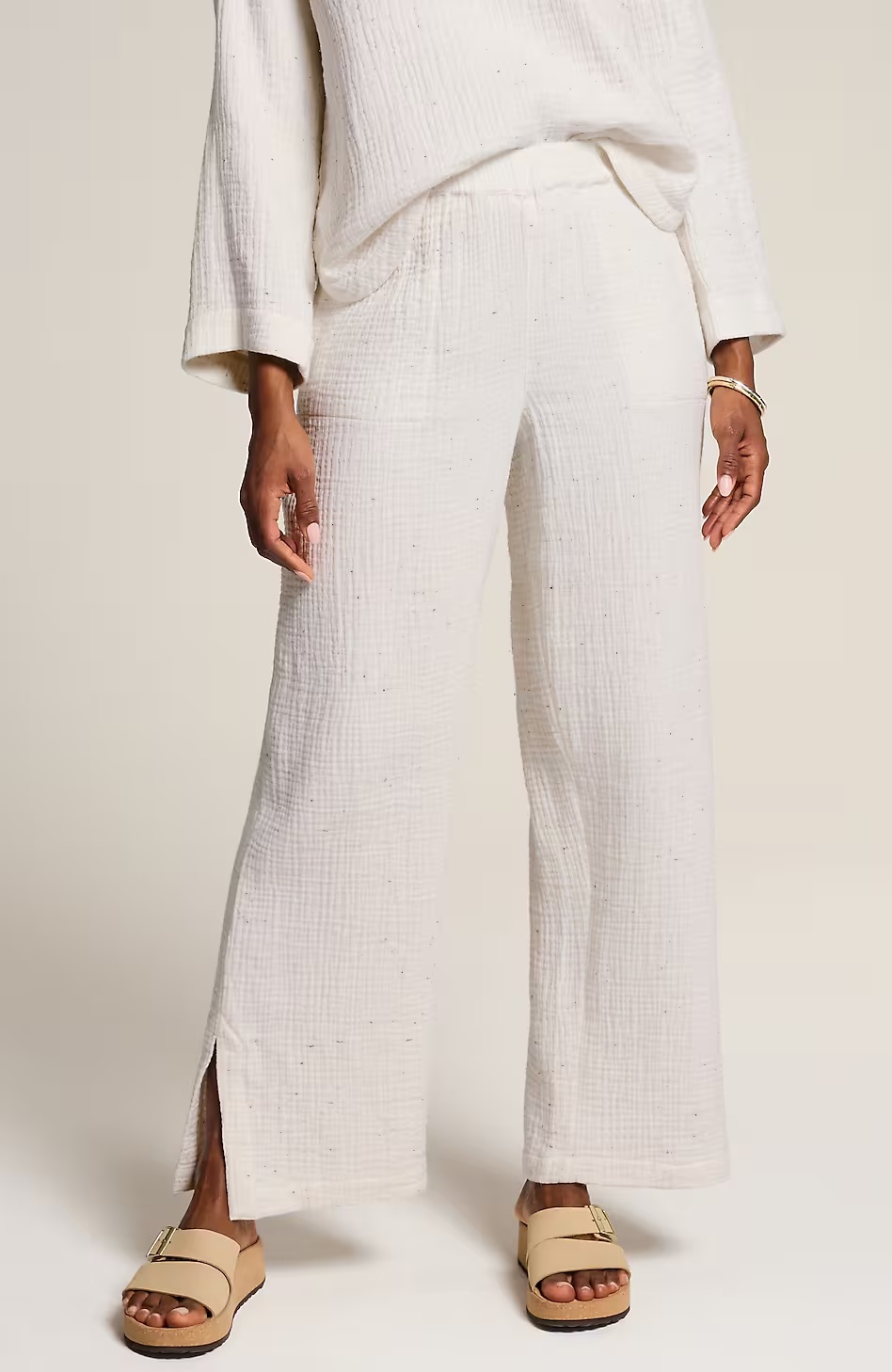 48350-Pure-Jill-Textured-Cotton-Gauze-Pants-2.jpg Pure Jill Textured Cotton-Gauze Pants