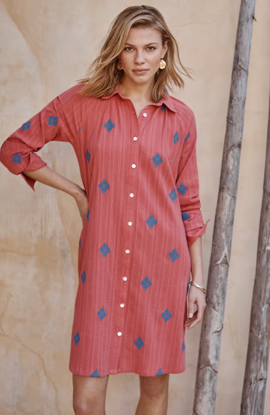 48862-Pure-Jill-Embroidered-Shirtdress-1.jpg Pure Jill Embroidered Shirtdress