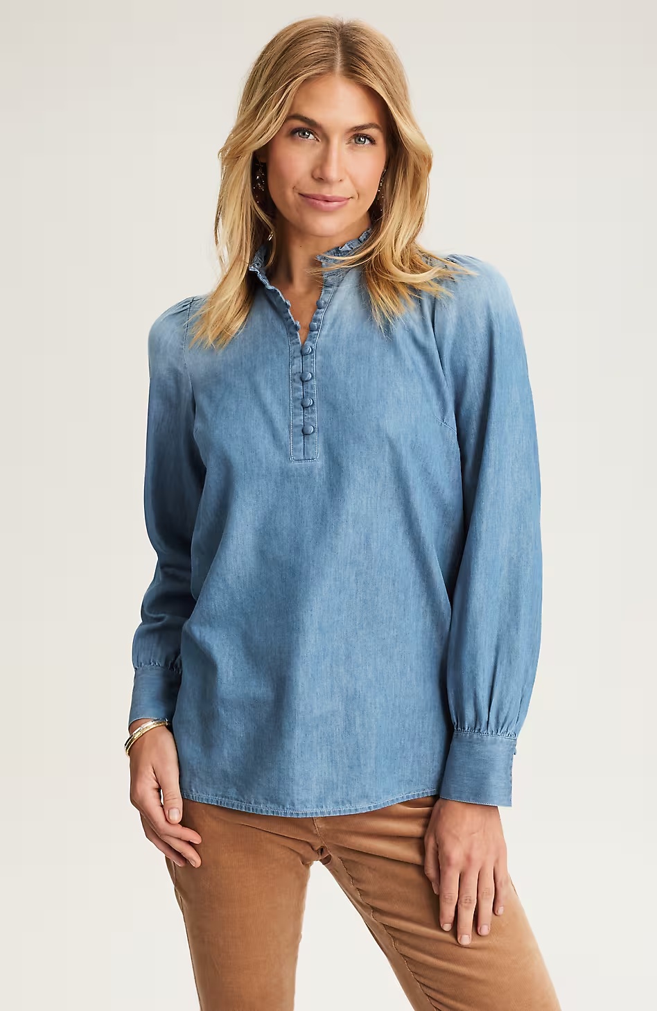 4945-Indigo-Stand-Collar-Top-2.jpg Indigo Stand-Collar Top