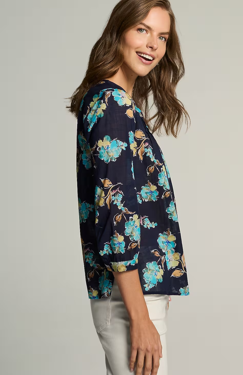 51814-Printed-Cotton-Pintucked-Top-6.jpg Printed Cotton Pintucked Top