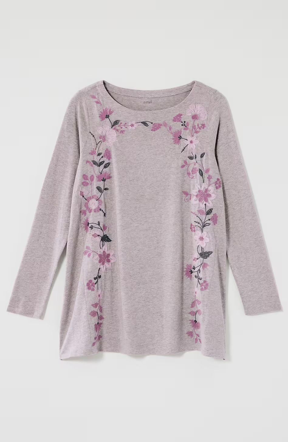 52971-Pure-Jill-Embroidered-Dipped-Hem-Tunic-4.jpg Pure Jill Embroidered Dipped-Hem Tunic