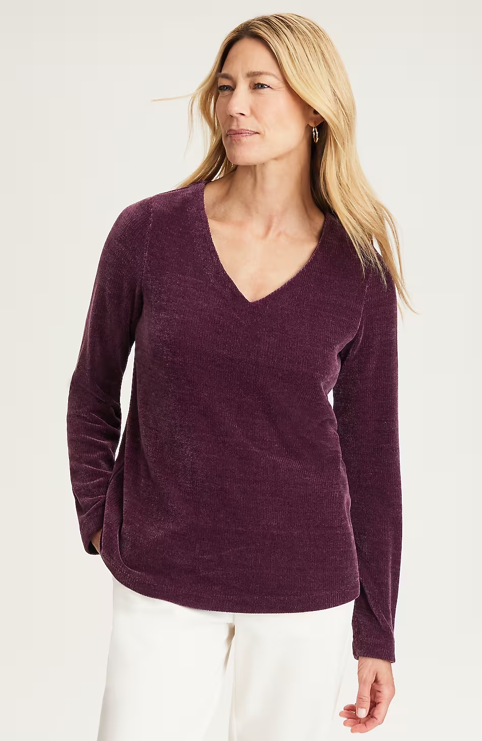 5329-Wearever-Chenille-V-Neck-Top-10.jpg Wearever Chenille V-Neck Top