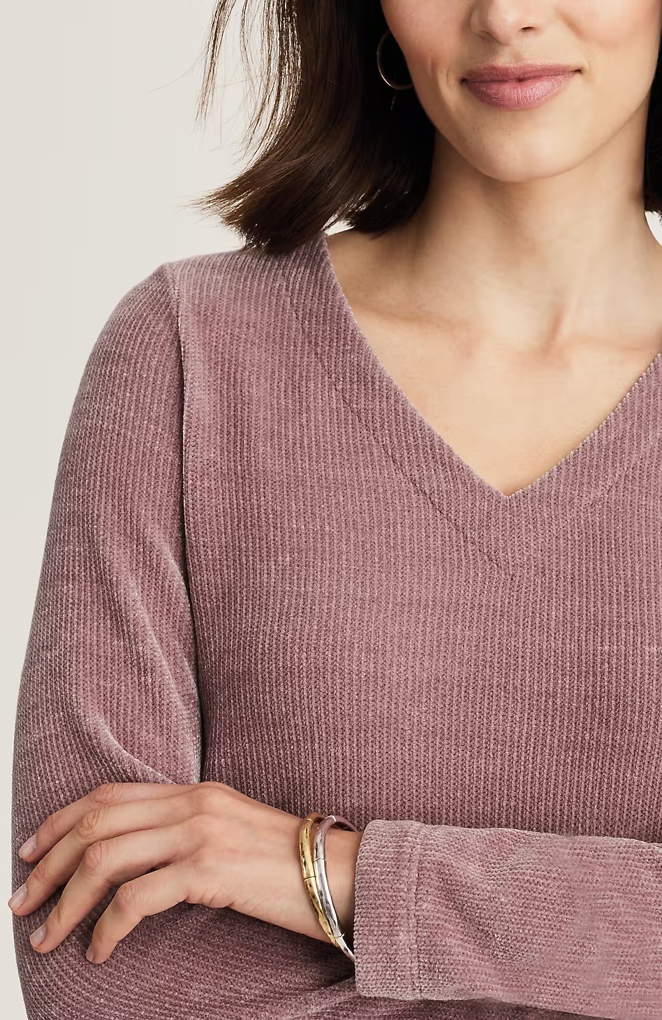 5329-Wearever-Chenille-V-Neck-Top-4.jpg Wearever Chenille V-Neck Top
