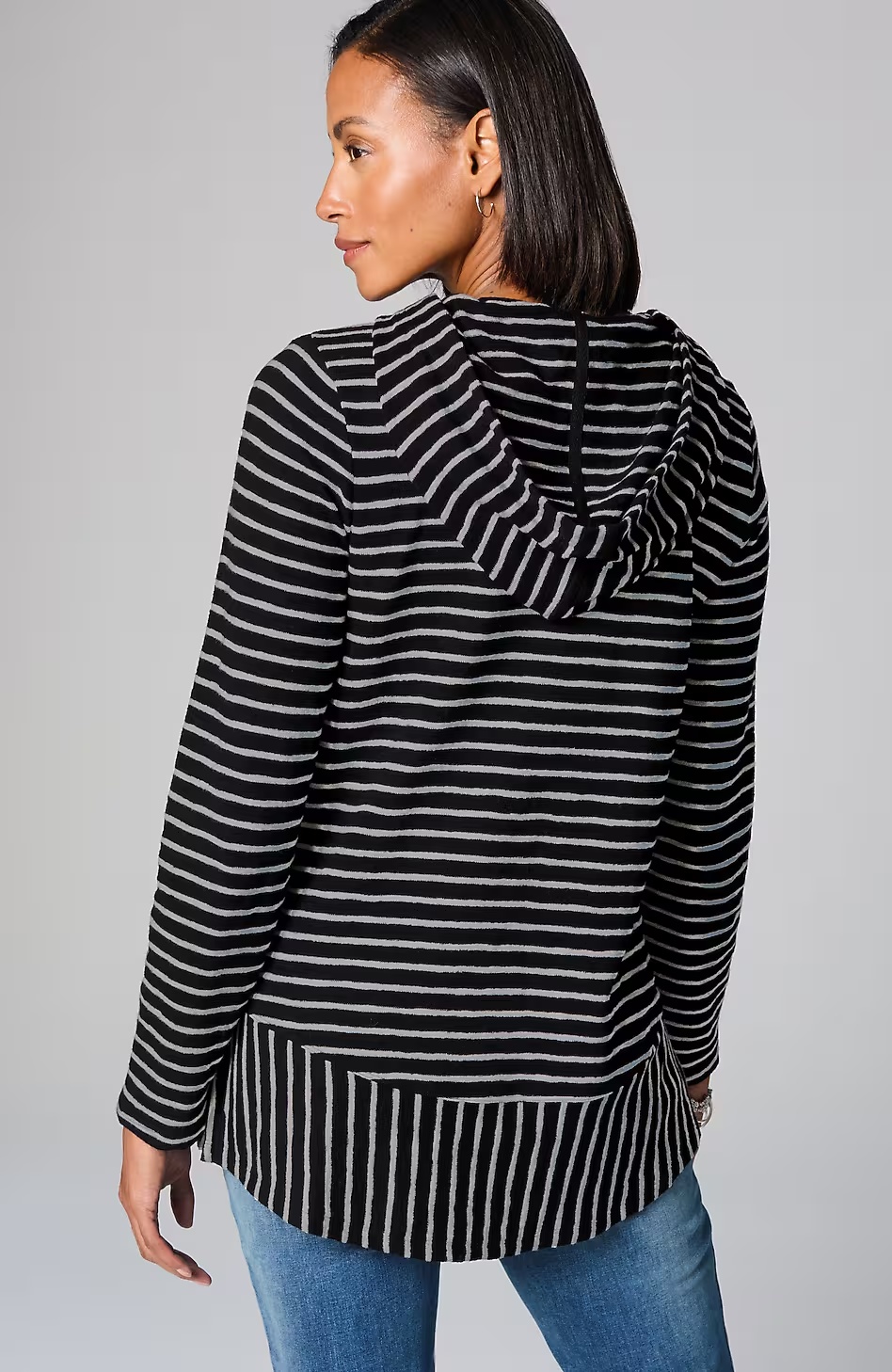 53645-Mixed-Stripes-Hooded-Tunic-2.jpg Mixed-Stripes Hooded Tunic