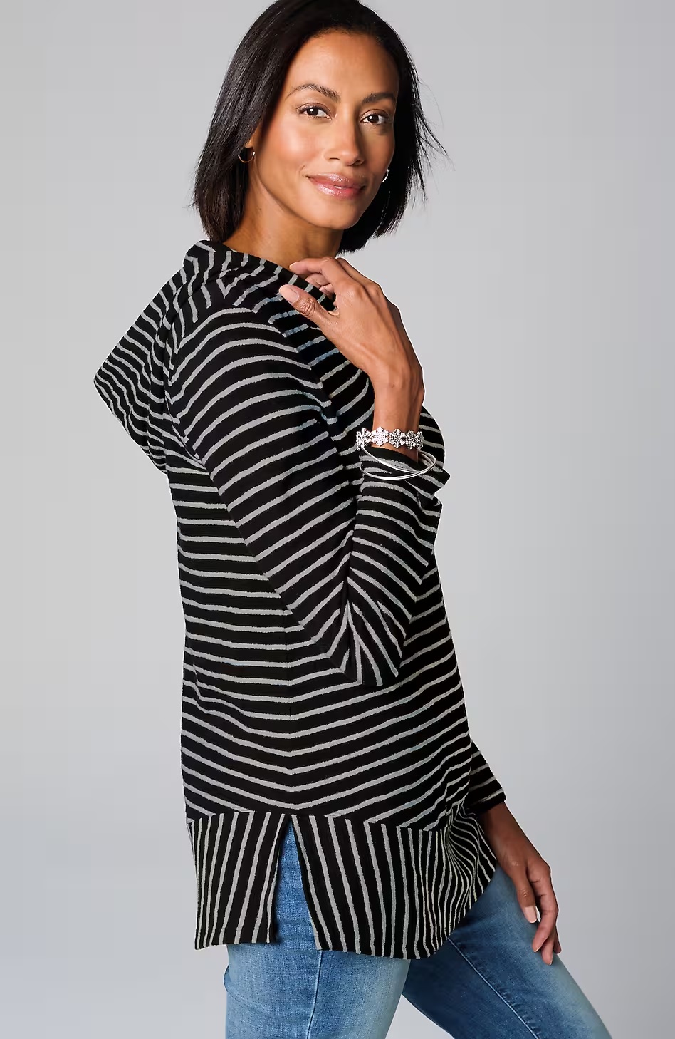 53645-Mixed-Stripes-Hooded-Tunic-6.jpg Mixed-Stripes Hooded Tunic