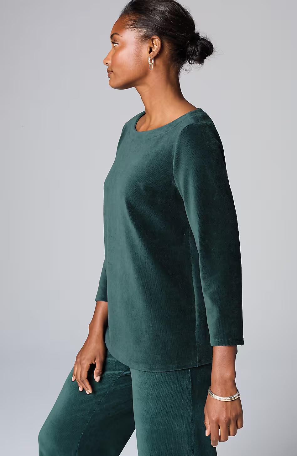 53884-Pure-Jill-Corded-Velour-Buttoned-Back-Top-6.jpg Pure Jill Corded-Velour Buttoned-Back Top