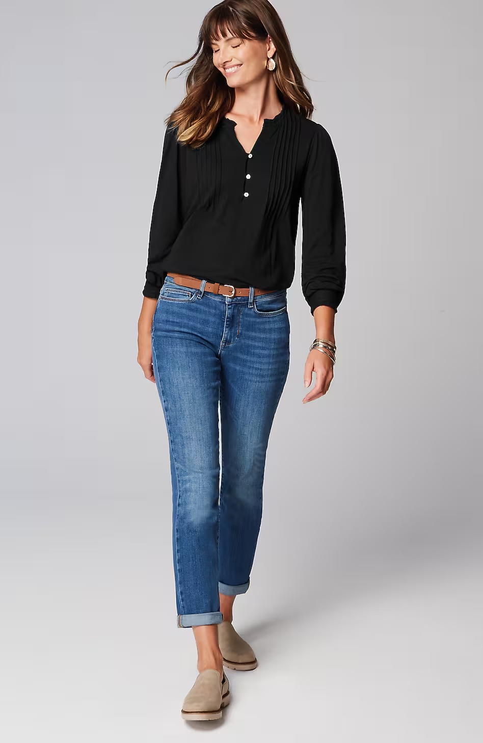54299-Ruffle-Trim-Pintucked-Tunic-2.jpg Ruffle-Trim Pintucked Tunic