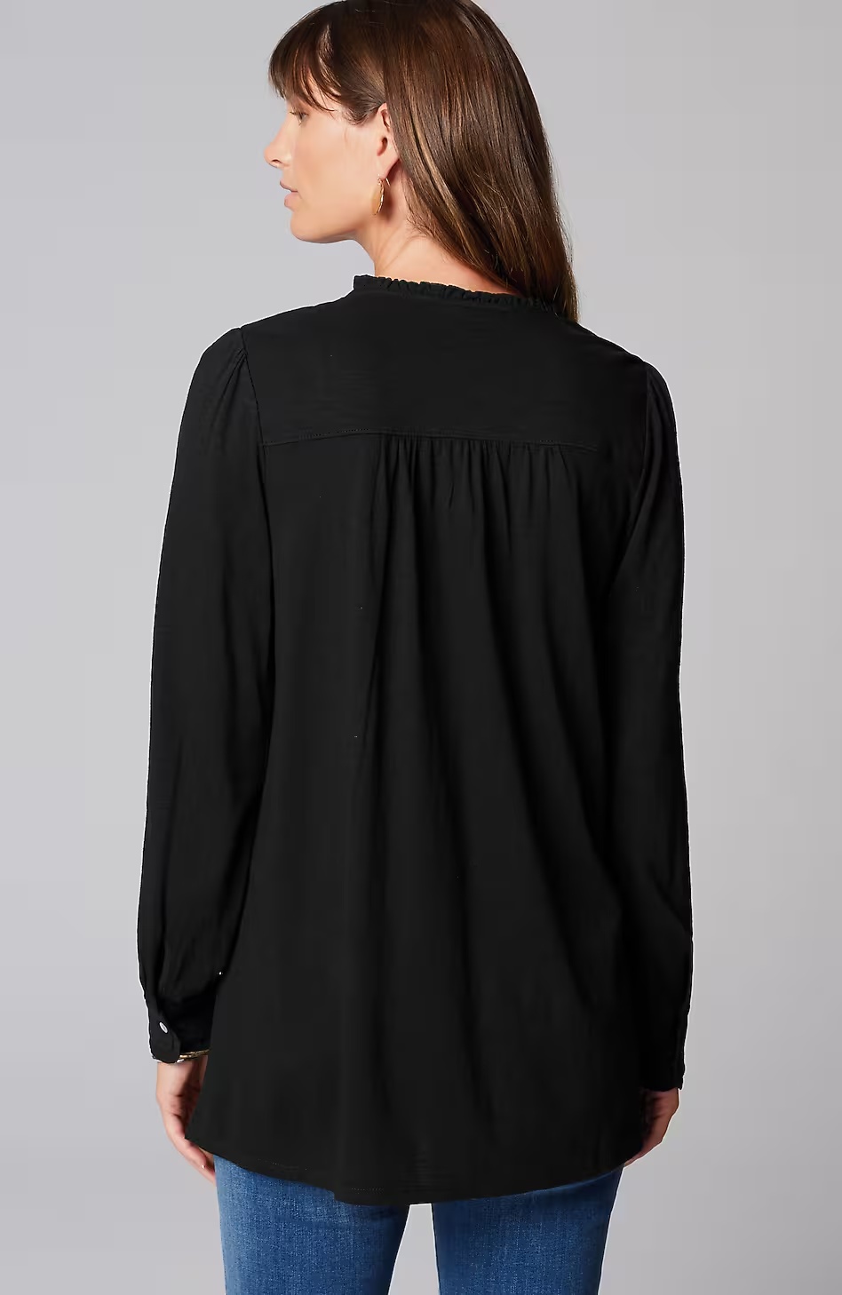 54299-Ruffle-Trim-Pintucked-Tunic-3.jpg Ruffle-Trim Pintucked Tunic