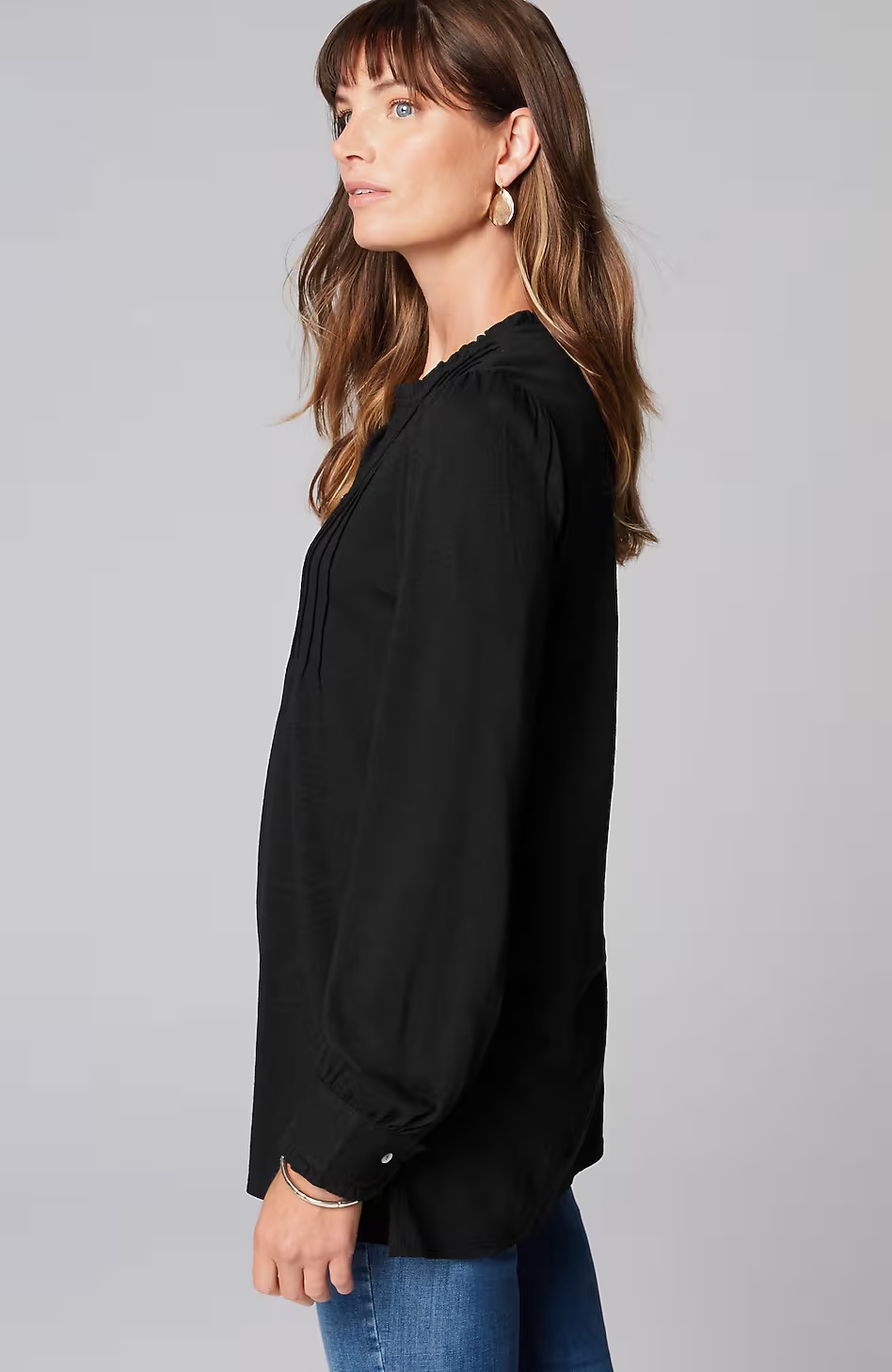 54299-Ruffle-Trim-Pintucked-Tunic-6.jpg Ruffle-Trim Pintucked Tunic
