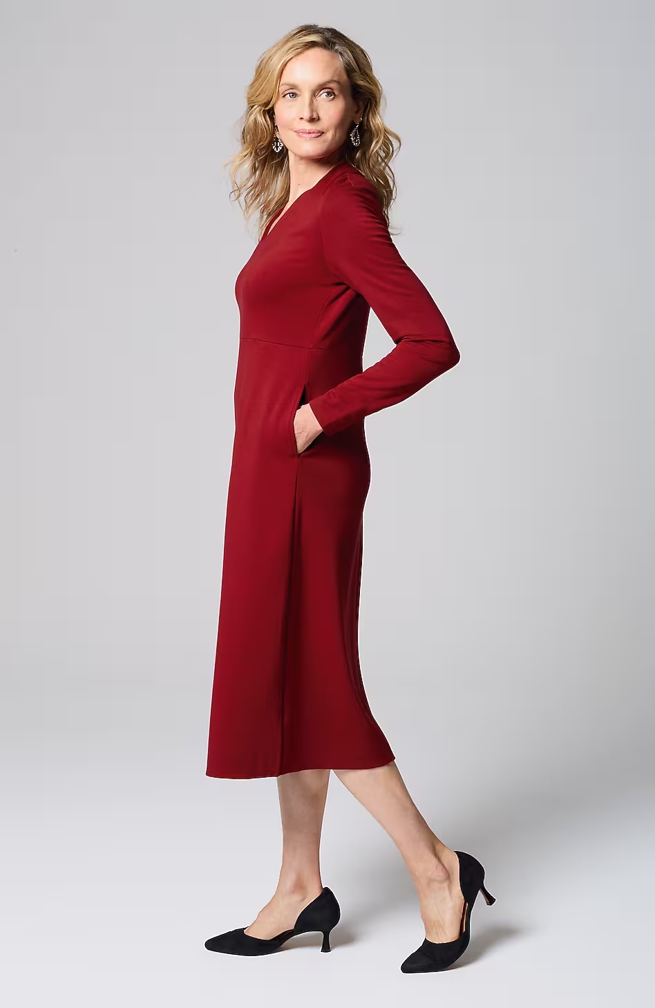 54926-Wearever-Double-Face-Jersey-Fit-And-Flare-Dress-10.jpg Wearever Double-Face Jersey Fit-And-Flare Dress