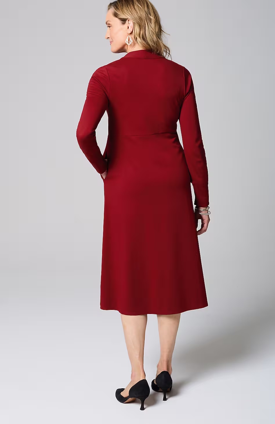 54926-Wearever-Double-Face-Jersey-Fit-And-Flare-Dress-7.jpg Wearever Double-Face Jersey Fit-And-Flare Dress