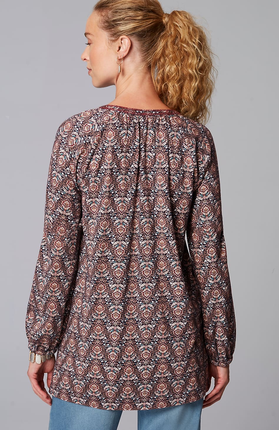 55176-Pure-Jill-Printed-u0026-Embroidered-Knit-Tunic-3.jpg Pure Jill Printed & Embroidered Knit Tunic