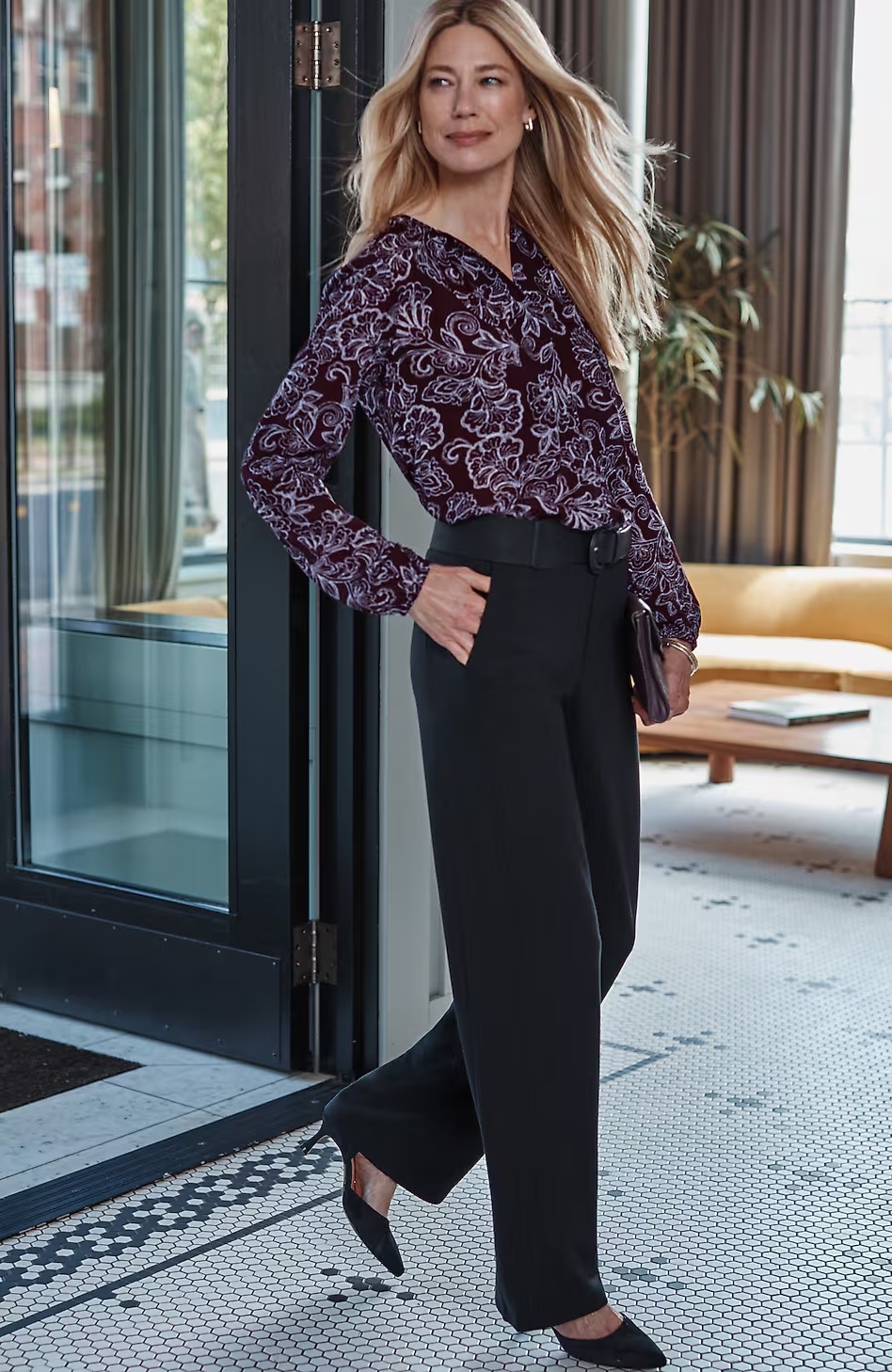 Wearever Shirred Shirttail Blouse