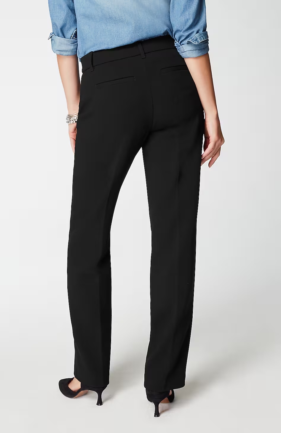 Angled-Pockets Straight-Leg Pants