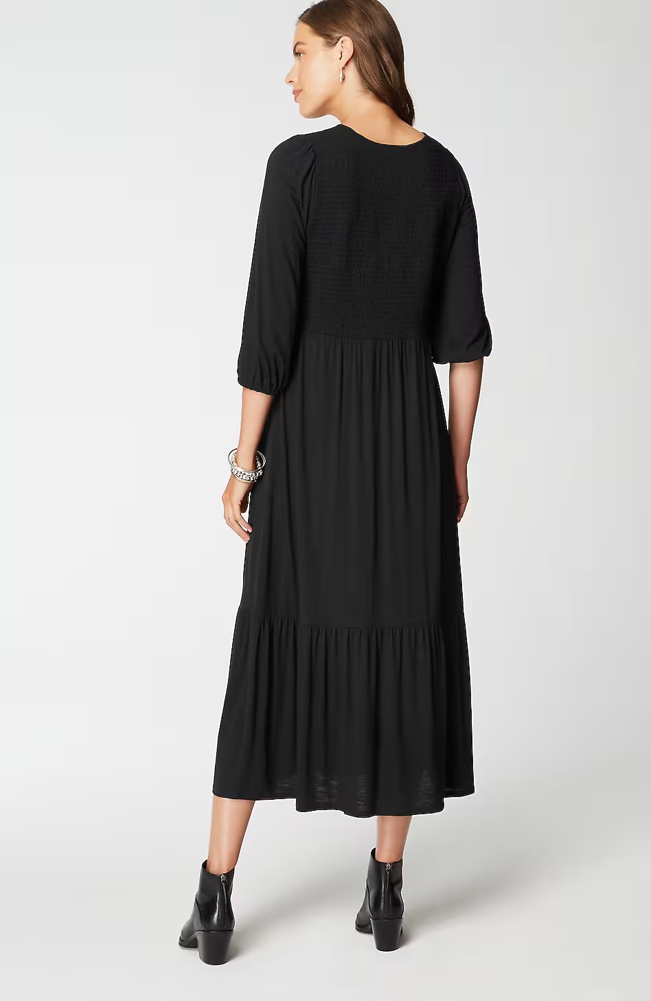 56042-Tiered-Flounced-Hem-Midi-Dress-2.jpg Tiered Flounced-Hem Midi Dress