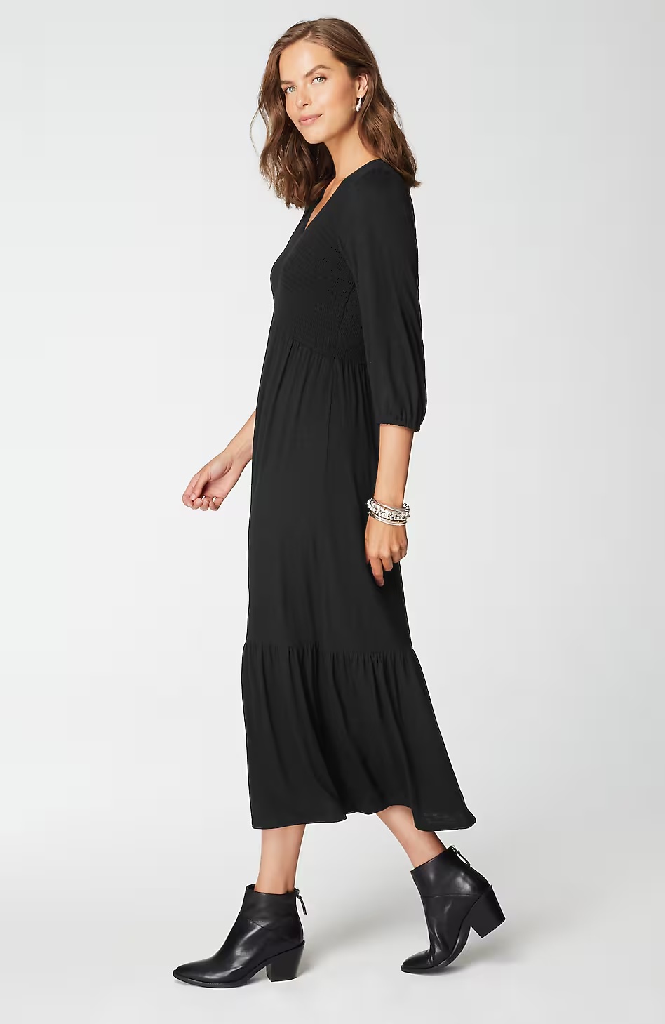 56042-Tiered-Flounced-Hem-Midi-Dress-4.jpg Tiered Flounced-Hem Midi Dress
