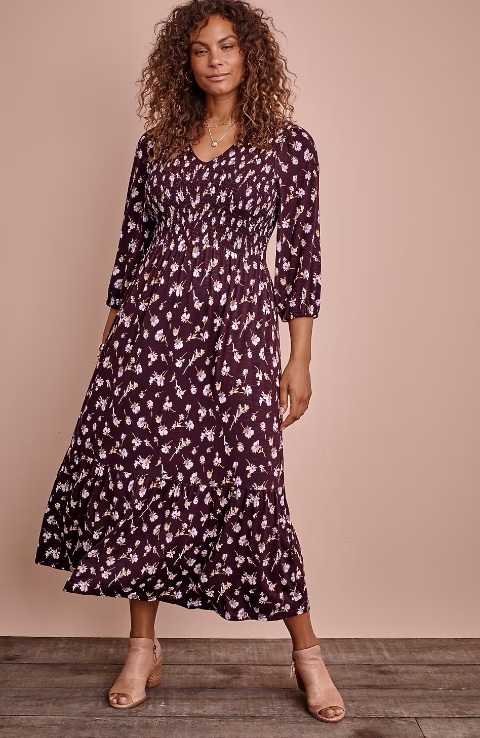 56042-Tiered-Flounced-Hem-Midi-Dress-6.jpg Tiered Flounced-Hem Midi Dress